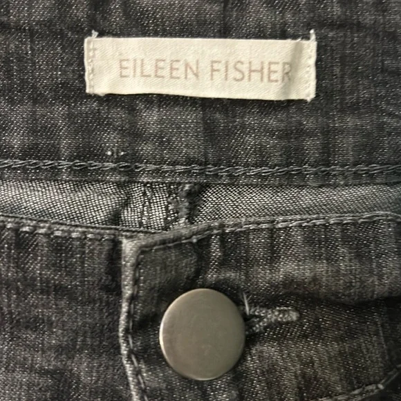 Eileen Fisher Charcoal Denim Pants - Picture 2 of 3